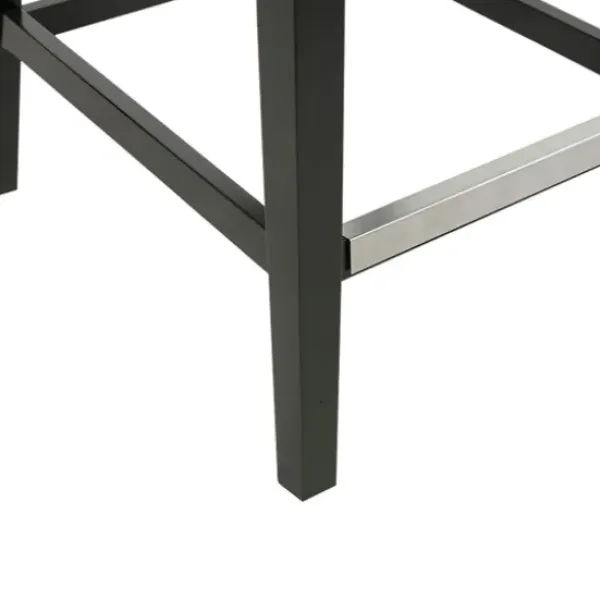 Bar Stools & Counter Height Stools-Kirkland's Home Upholstered Tufted Button Back Counter Stool Gray