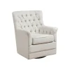 Accent Chairs-Kirkland's Home Upholstered Tufted Swivel Accent Chair White
