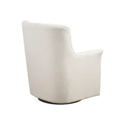 Accent Chairs-Kirkland's Home Upholstered Tufted Swivel Accent Chair White