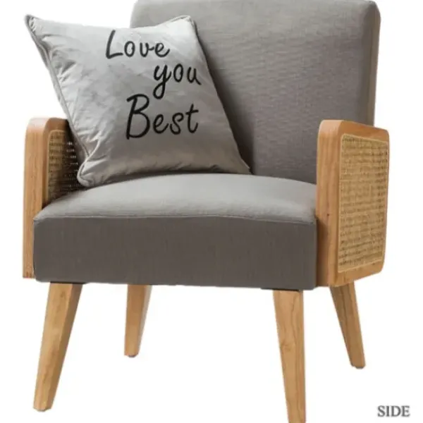 Accent Chairs-Kirkland's Home Upholstered Velvet Accent Chair Gray