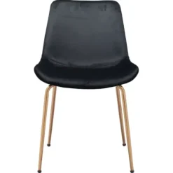 Dining Chairs-Kirkland's Home Upholstered Velvet Dining Chairs, Set Of 2 Black