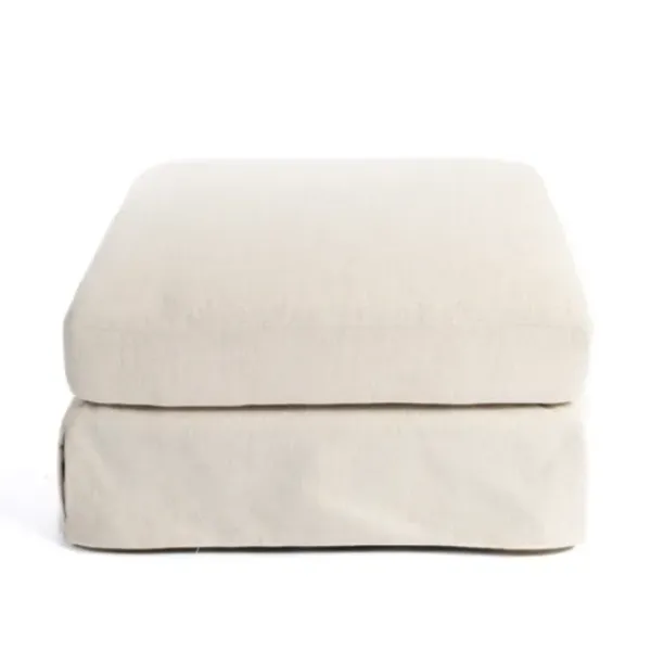 Benches & Ottomans-Kirkland's Home Upholstered Weekend Ottoman Ivory