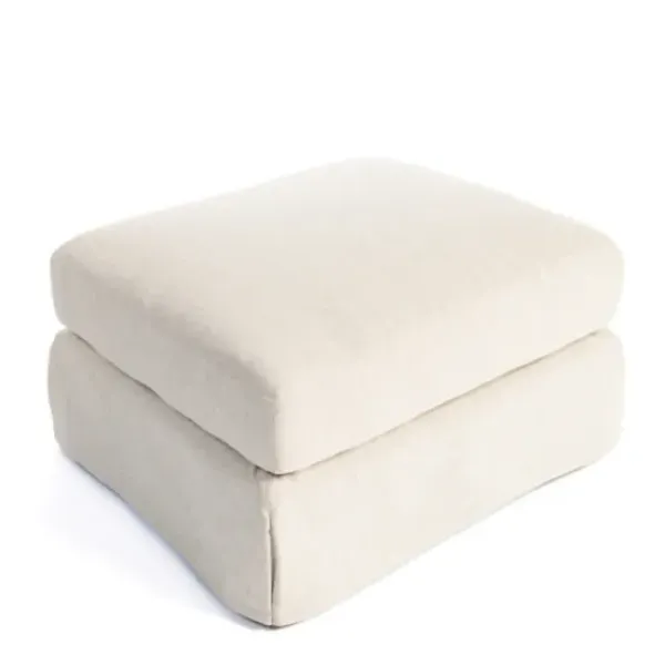 Benches & Ottomans-Kirkland's Home Upholstered Weekend Ottoman Ivory