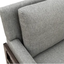 Accent Chairs-Kirkland's Home Upholstered Wood Trim Accent Chair Gray