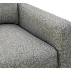 Accent Chairs-Kirkland's Home Upholstered Wood Trim Accent Chair Gray