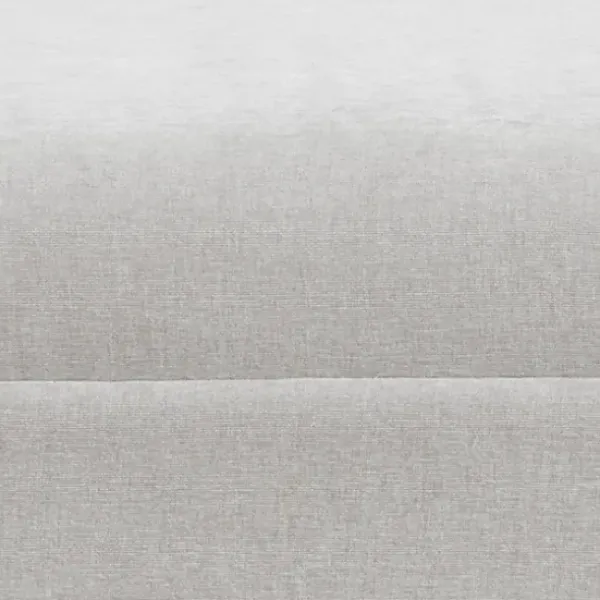 Benches & Ottomans-Kirkland's Home Upholstered Wood Trim Bench Gray
