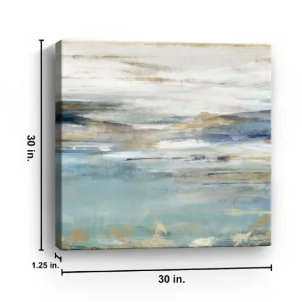 Canvas Art-Kirkland's Home Upon A Clear Ii Canvas Art Print White/Blue/Green