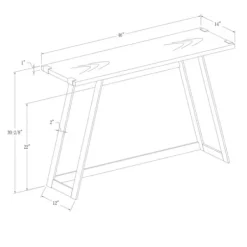 Console Tables-Kirkland's Home Urban Metal Wrap Dark Walnut Console Table Brown