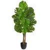 Trees & Topiaries-Kirkland's Home Uv-Resistant Monstera Plant In Nursery Planter Green