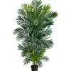 Trees & Topiaries-Kirkland's Home Uv-Safe Areca Palm Tree In Nursery Planter, 60 In.