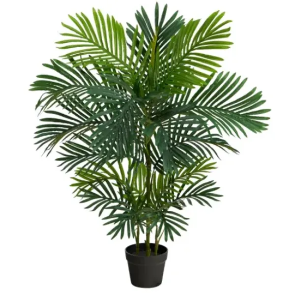 Trees & Topiaries-Kirkland's Home Uv-Safe Areca Pinetree In Nursery Planter, 40 In.