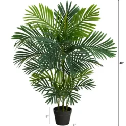 Trees & Topiaries-Kirkland's Home Uv-Safe Areca Pinetree In Nursery Planter, 40 In.