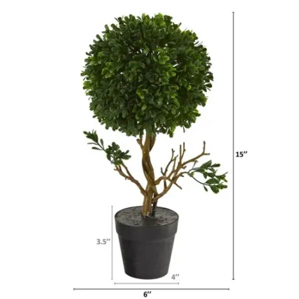 Trees & Topiaries-Kirkland's Home Uv-Safe Boxwood Topiary In Nursery Planter