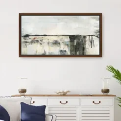Framed Art-Kirkland's Home Valley View Ii Framed Canvas Art Print White/Black/Ivory