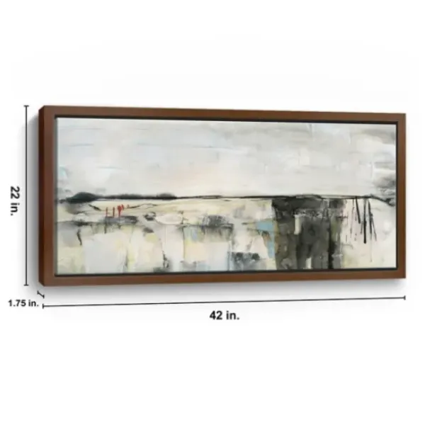 Framed Art-Kirkland's Home Valley View Ii Framed Canvas Art Print White/Black/Ivory