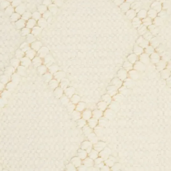 Pillows-Kirkland's Home Vanilla Knotted Lattice Throw Pillows, Set Of 2 Ivory