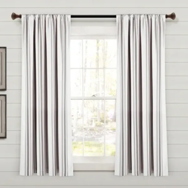 Curtains & Drapes-Kirkland's Home Vanilla Sateen Curtain Panel Set, 84 In. White
