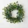 Wreaths-Kirkland's Home Variegated Mixed Leaf Wreath Green