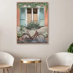 Framed Art-Kirkland's Home Velo De Montpellier Framed Canvas Art Print Orange/Blue