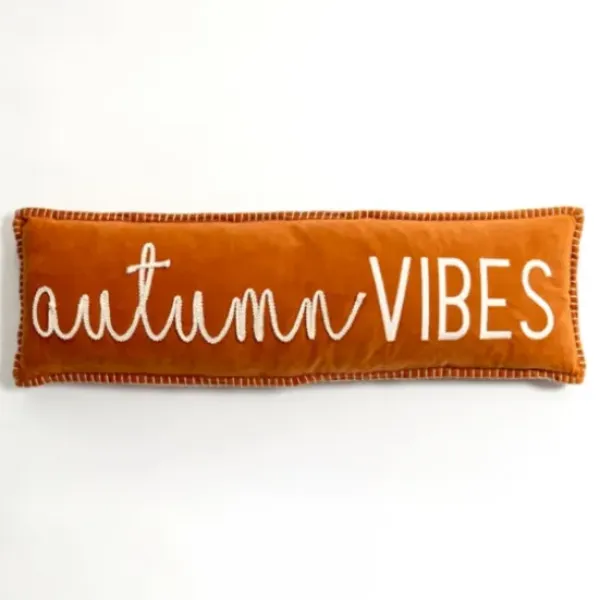 Pillows-Kirkland's Home Velvet Autumn Vibes Pillow Orange