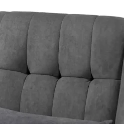 Accent Chairs-Kirkland's Home Velvet Biscuit Tufted Rocking Chair Gray