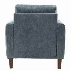 Accent Chairs-Kirkland's Home Velvet Channel Stitch Accent Chair Blue