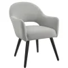 Dining Chairs-Kirkland's Home Velvet Curved Open Back Dining Chair Gray