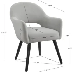 Dining Chairs-Kirkland's Home Velvet Curved Open Back Dining Chair Gray