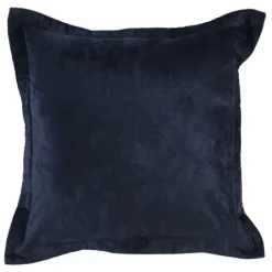 Pillows-Kirkland's Home Velvet Indigo Pillow, 22 In. Blue