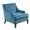 Accent Chairs-Kirkland's Home Velvet Martha Stewart Accent Chair Blue