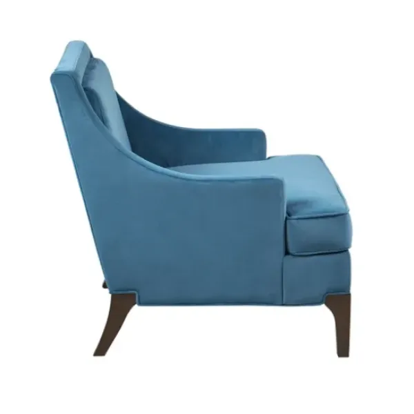 Accent Chairs-Kirkland's Home Velvet Martha Stewart Accent Chair Blue