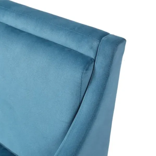 Accent Chairs-Kirkland's Home Velvet Martha Stewart Accent Chair Blue
