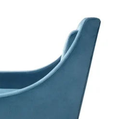 Accent Chairs-Kirkland's Home Velvet Martha Stewart Accent Chair Blue