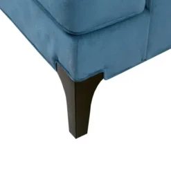 Accent Chairs-Kirkland's Home Velvet Martha Stewart Accent Chair Blue