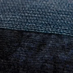 Pillows-Kirkland's Home Velvet Navy Monochrome Stripe Lumbar Pillow Blue