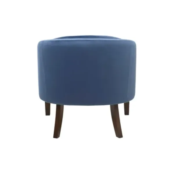 Accent Chairs-Kirkland's Home Velvet Tufted Midcentury Modern Accent Chair Blue
