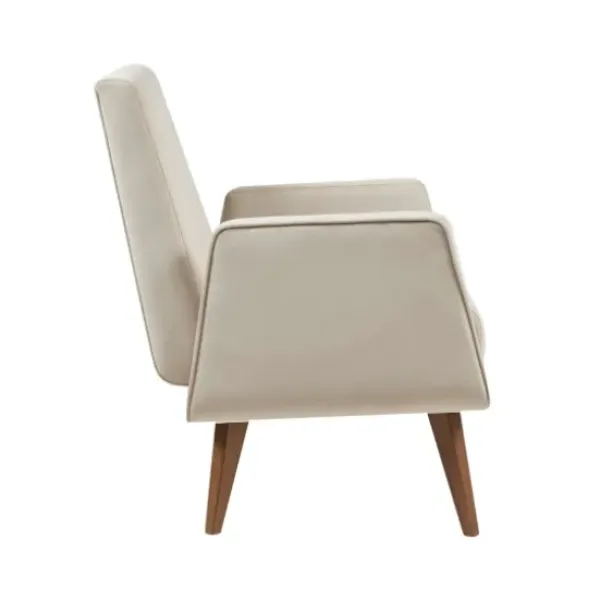 Accent Chairs-Kirkland's Home Velvet Tufted Midcentury Accent Chair Ivory