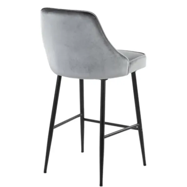 Bar Stools & Counter Height Stools-Kirkland's Home Velvet Upholstered Counter Stools, Set Of 2 Gray