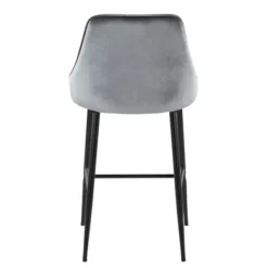 Bar Stools & Counter Height Stools-Kirkland's Home Velvet Upholstered Counter Stools, Set Of 2 Gray