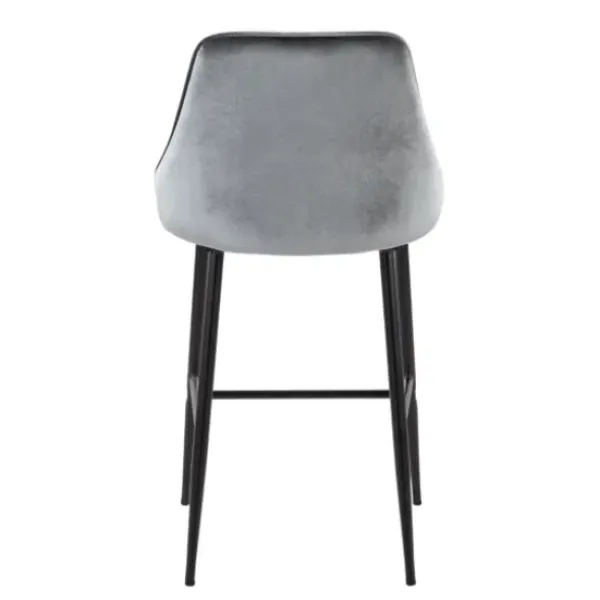 Bar Stools & Counter Height Stools-Kirkland's Home Velvet Upholstered Counter Stools, Set Of 2 Gray