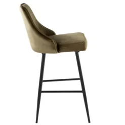 Bar Stools & Counter Height Stools-Kirkland's Home Velvet Upholstered Counter Stools, Set Of 2 Green