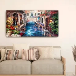 Canvas Art-Kirkland's Home Venice Bridge Canvas Art Print Multi