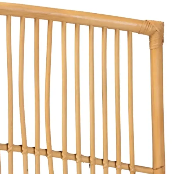 Beds & Headboards-Kirkland's Home Vertical Weave Rat Queen Headboard Tan