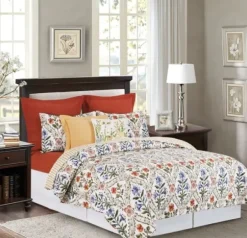 Quilts-Kirkland's Home Victoria'S Garden 3-Pc. Full/Queen Quilt Set White/Multi