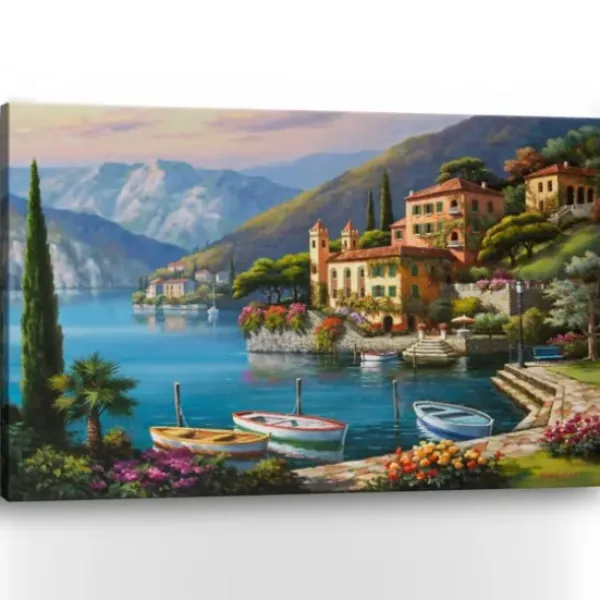 Canvas Art-Kirkland's Home Villa Bella Vista Canvas Art Print, 60X40 In. Blue/Multi
