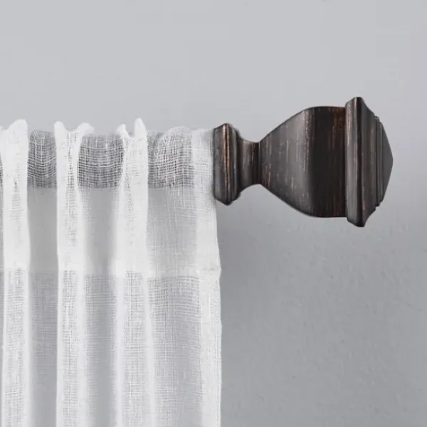 Curtain Rods & Hardware-Kirkland's Home Vine Motif Gold Curtain Rod & Finial Set, 72 In.