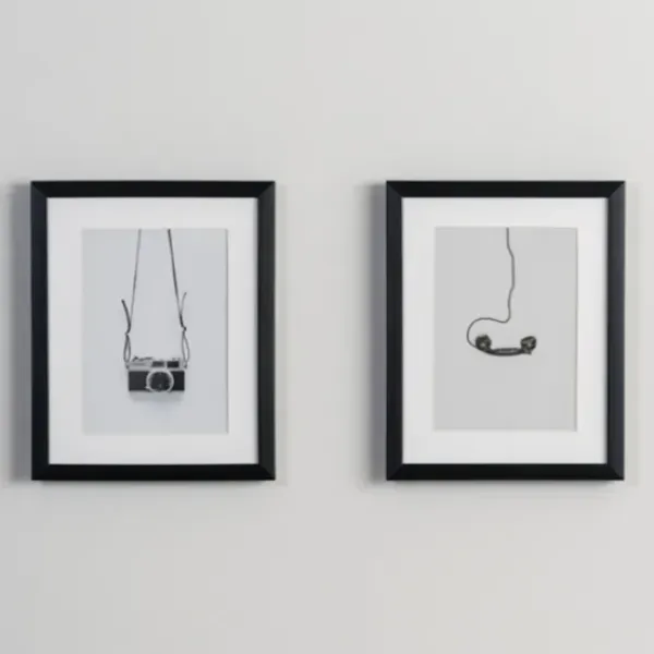 Framed Art-Kirkland's Home Vintage Camera & Phone 2-Pc. Framed Art Print Set White