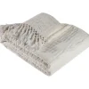 Blankets & Throws-Kirkland's Home Vintage Cotton Fringe Throw Ivory