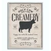 Wall Quotes & Signs-Kirkland's Home Vintage Creamery Cow Framed Wall Plaque Ivory