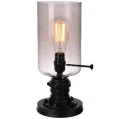 Table Lamps-Kirkland's Home Vintage Industrial Edison Bulb Uplight Gray